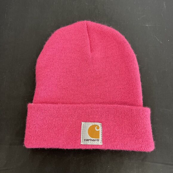 Carhartt Youth Beanie Winter Knit Hat Stocking Cap Snow Ski Pink Bnfts Charity - Picture 5 of 11